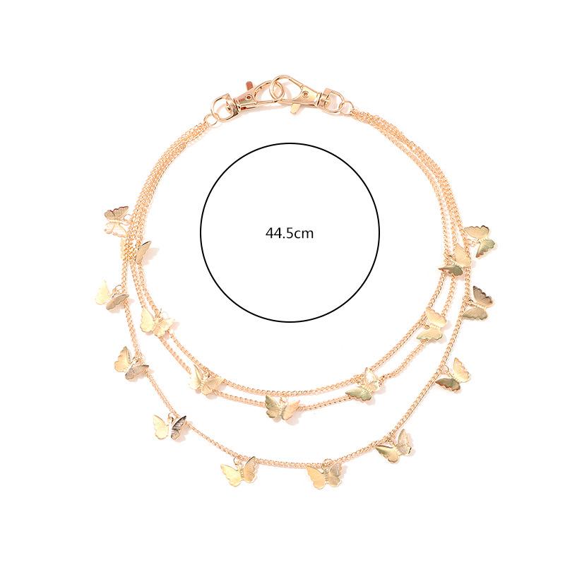 Punk Butterfly Belt Waist Chain Women Pants Multi Layer Hiphop Keychain Jewelry