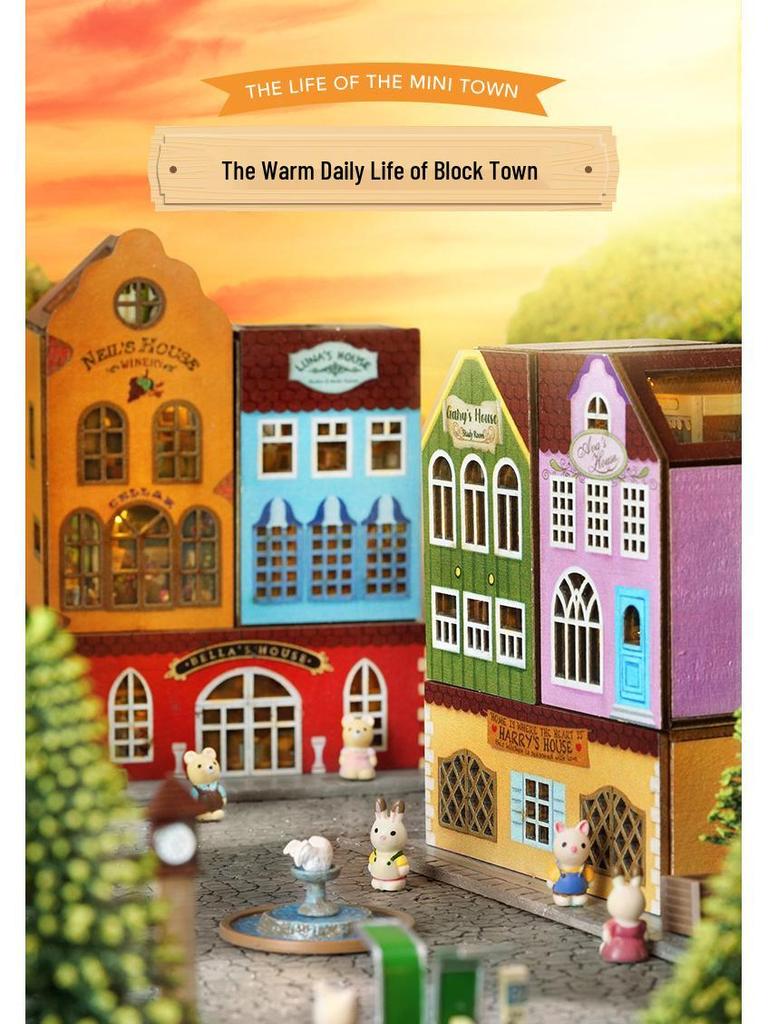 Handmade Mini House Gift: Personalized Building Blocks for Boyfriend/Girlfriend's Home Decor