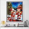 Disney Diamond Painting Mickey and Minnie Mouse Christmasthemed Healing Illustrations 5D Diamond Painting Art Embroidery Cross Stitch Room Decoration