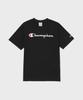 Champion Big Script Logo Cotton Short Sleeve T-Shirt Black