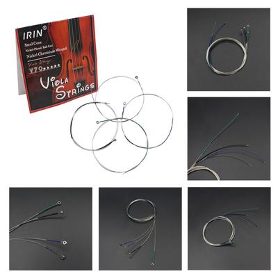 Viola Strings Replacement Full Sets with Steel Core Nickel Plated Ball End Nickel Chromium Wound Musical Instrument Part