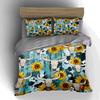 Sunflowers Skulls Woodgrain Bedding Duvet Cover Sets Duvet Covers Pillowcases Gifts (1 * Duvet Cover 2 * Pillowcases, Without Duvet Insert)