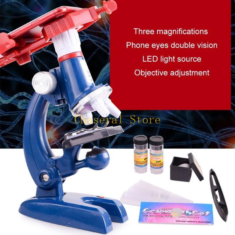 E7Ce 100X-1200X Biological Microscope For W/ Holder Educational Toy
