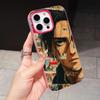 AOT Eren Yeager Jelly Double layer Rose Red Mobile Phone Case for iPhone 17 16 15 14 13 12 11 Air Pro Max Plus Protective