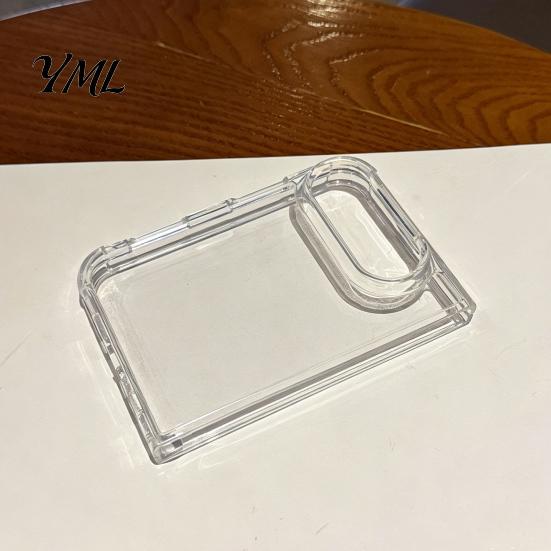Shock Absorbing Phone Case Clear for iPhone-Duo, Shockproof Folding Cellphone Mobile Protector Protective Cover, Perfect Fit Shell Scratch Resistant