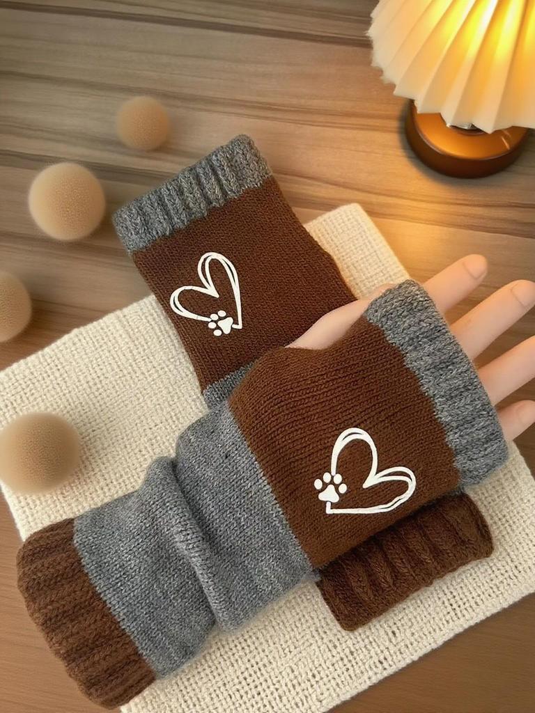 Yanxuan Ladies' Autumn-Winter Knit Gloves with Embroidery