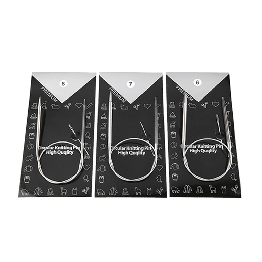 11pcs 436580cm Multi Size Circular Knitting Needle Handcraft Sweater Weave Needle Set(80cm)