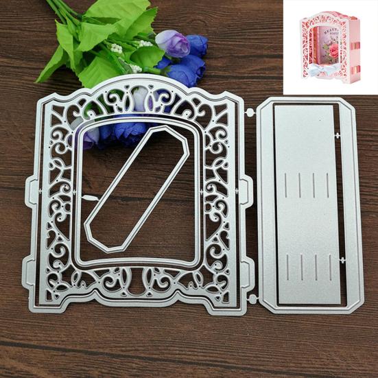 3D Ramka na Kartkę z Pozdrowieniami Drzwi Album na Zdjęcia Tłoczenie Wykrojnik Scrapbook Stencil