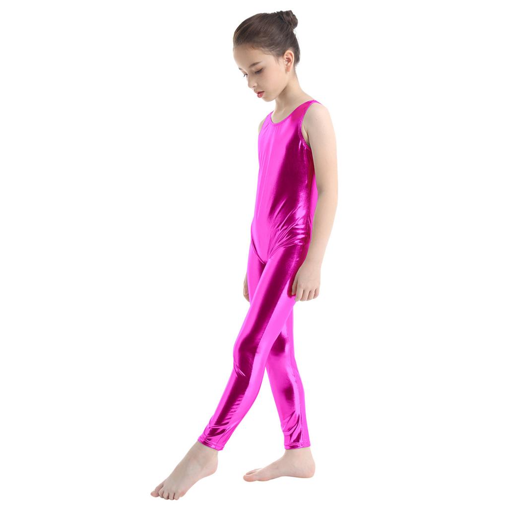 Kids Girls Dance Wear Tank Unitard Bodysuit Gymnastics Leotards Ballet Training Costumes