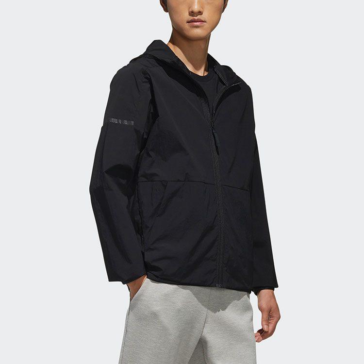 adidas Jackets Men's Black Hooded Moderate Instructor FI8759