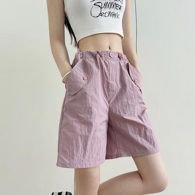 Working Shorts for Women Wearing Summer New High-waist Casual Wide-leg Pants Straight-leg Sports Quick-drying Pants