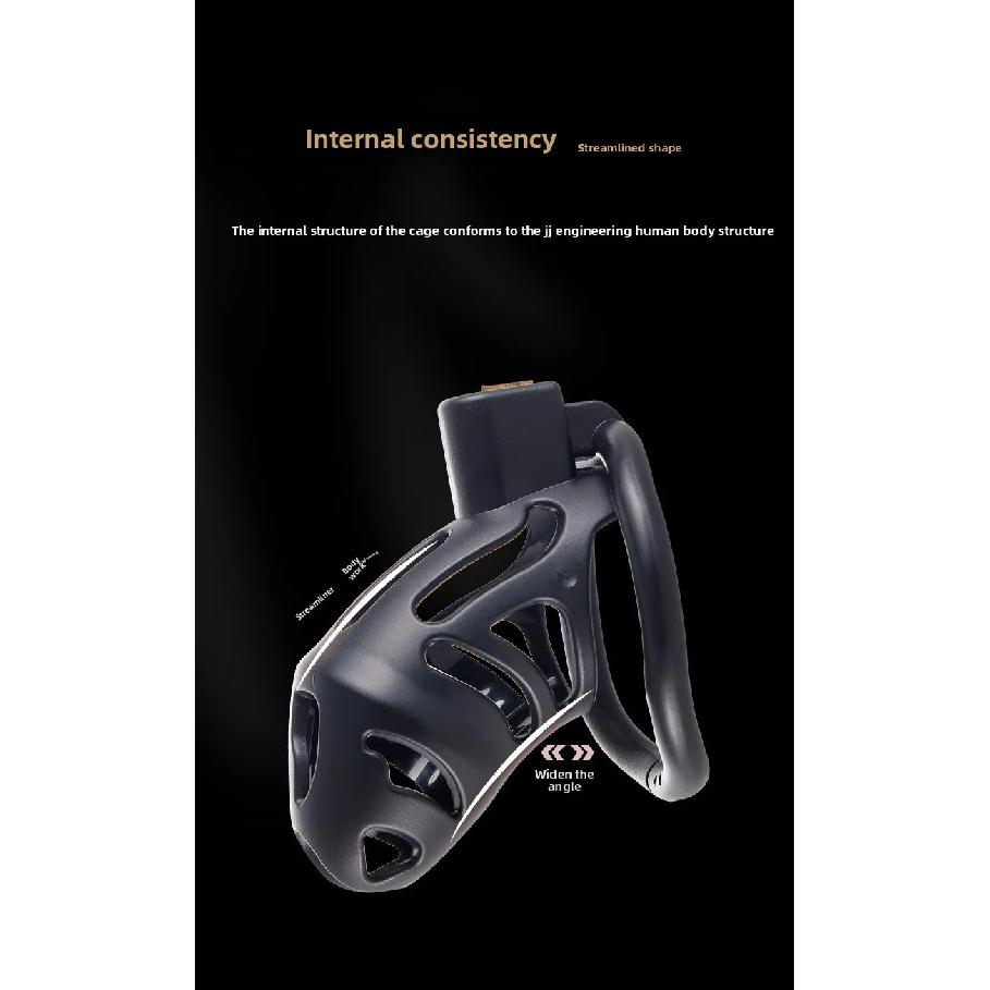 BDSM Male Penis Lock Chastity Cage with Lock 3 Rings Resin Virginity for Men Breathable Cock Ring Penis Restrain Adult Sex Toys