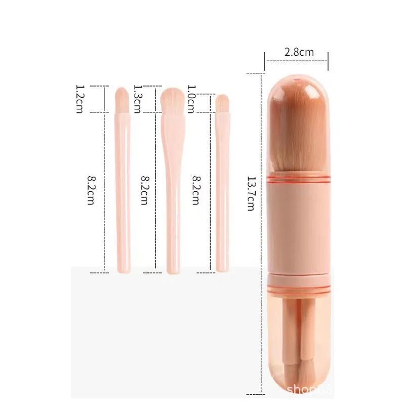 Durable High-Quality 4 In 1 Makeup Brush Mini Eye Shadow Brush Powder Brush Convenient Makeup Brush Beauty Tools