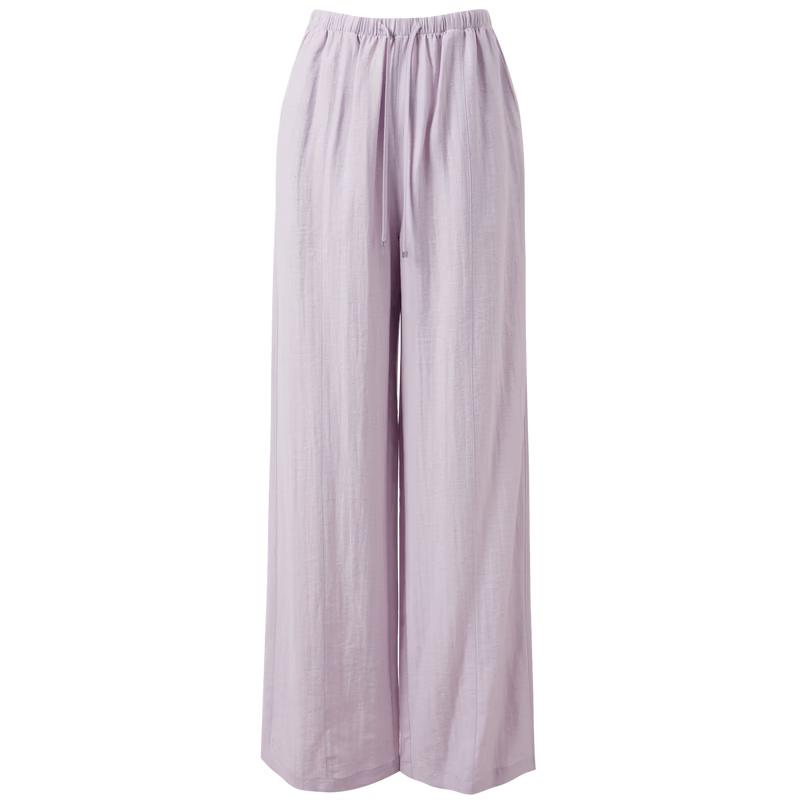 Sancai 2026 Spring Elastic Waist Wide-Leg Pants