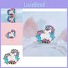 Colorful Dreamy Unicorn Shaped Brooch With Unique Cartoon Style For All Season Wear