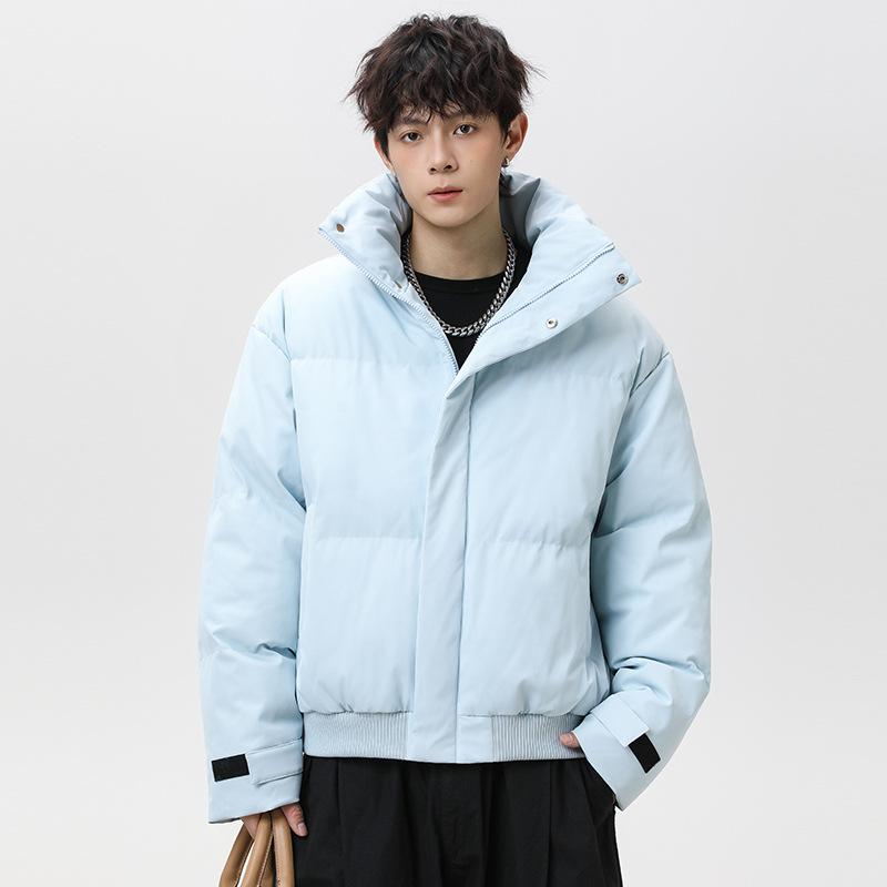 Stand up collar winter new warm men's versatile casual loose retro cotton jacket couple trendy padded clothes