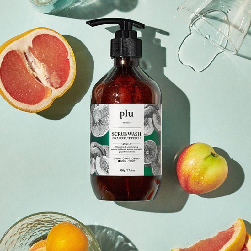 Daily Scrub Body Wash 500g 1+1 500g raspberry mint + 500g grapefruit peach