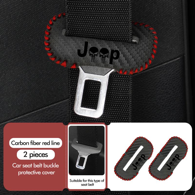 Car Seat Belt Buckle Anti-scratch Protector Cover Safety Seatbelt Lock Buckle Plug Covers For Jeep Cherokee Wrangler JK AJV1