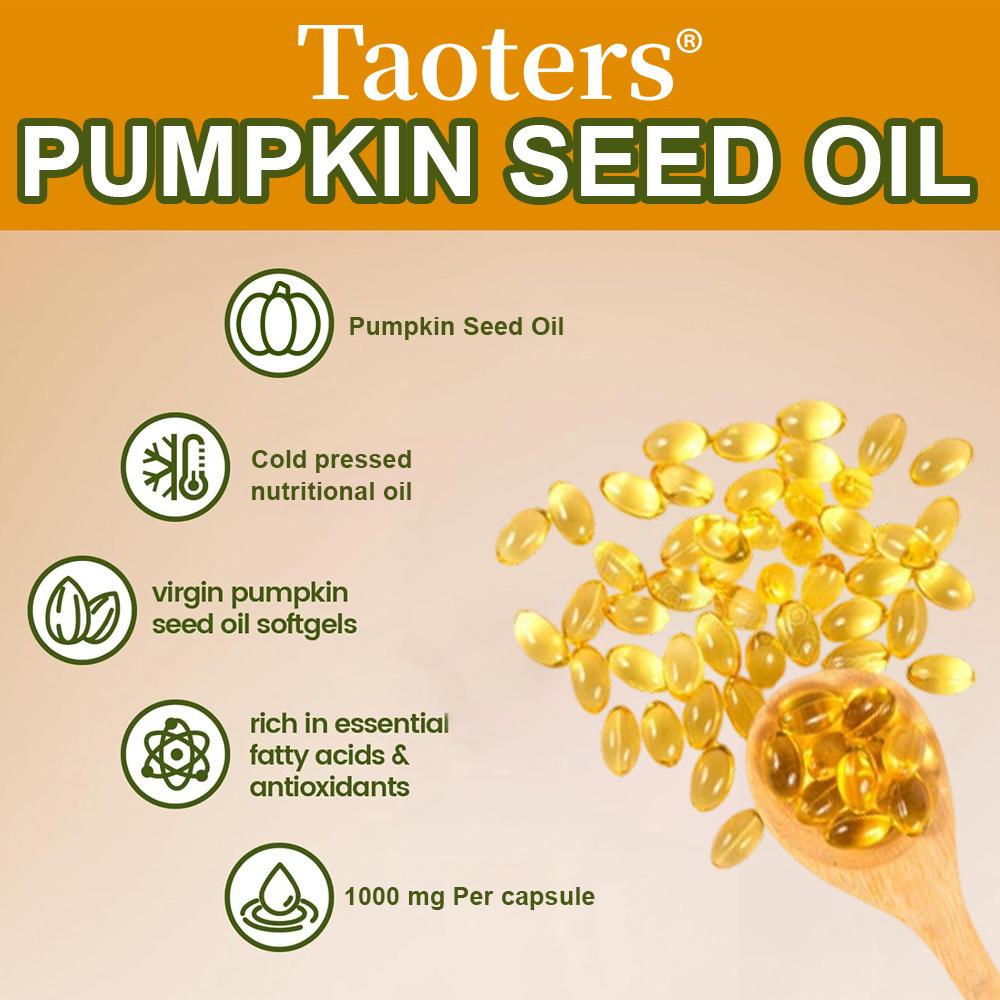 Taoters Pumpkin Seed Oil Capsules Protect Digestive System 120 Capsules
