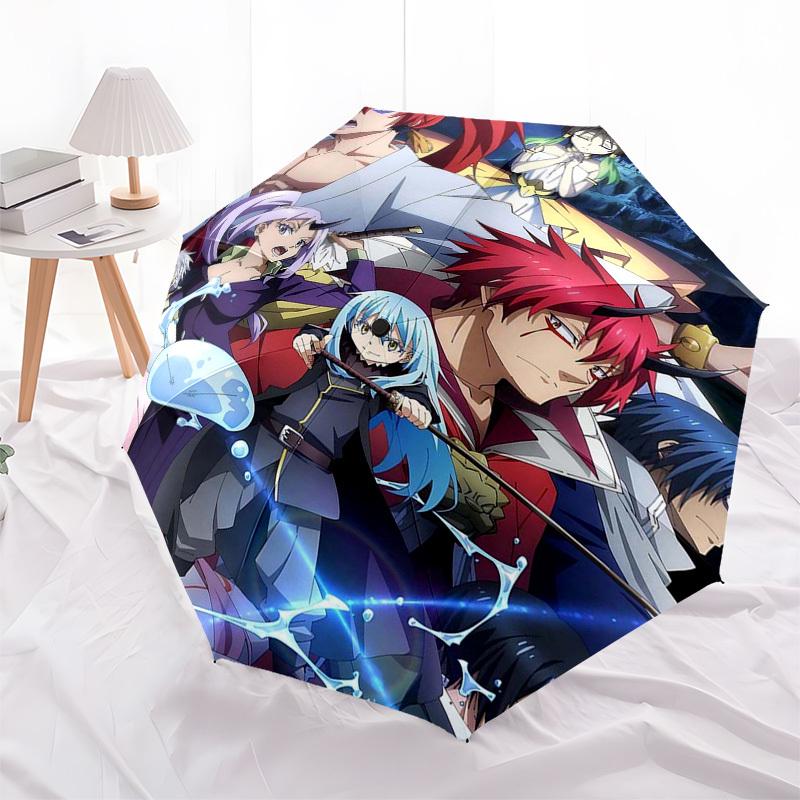 

1pc Yohkou & Rem Outdoor Umbrella - Automatic Opening/Closing, Portable 3-Fold Design with 8-Rib Iron Frame - Perfect Gift for Fans, Travelers, Daily