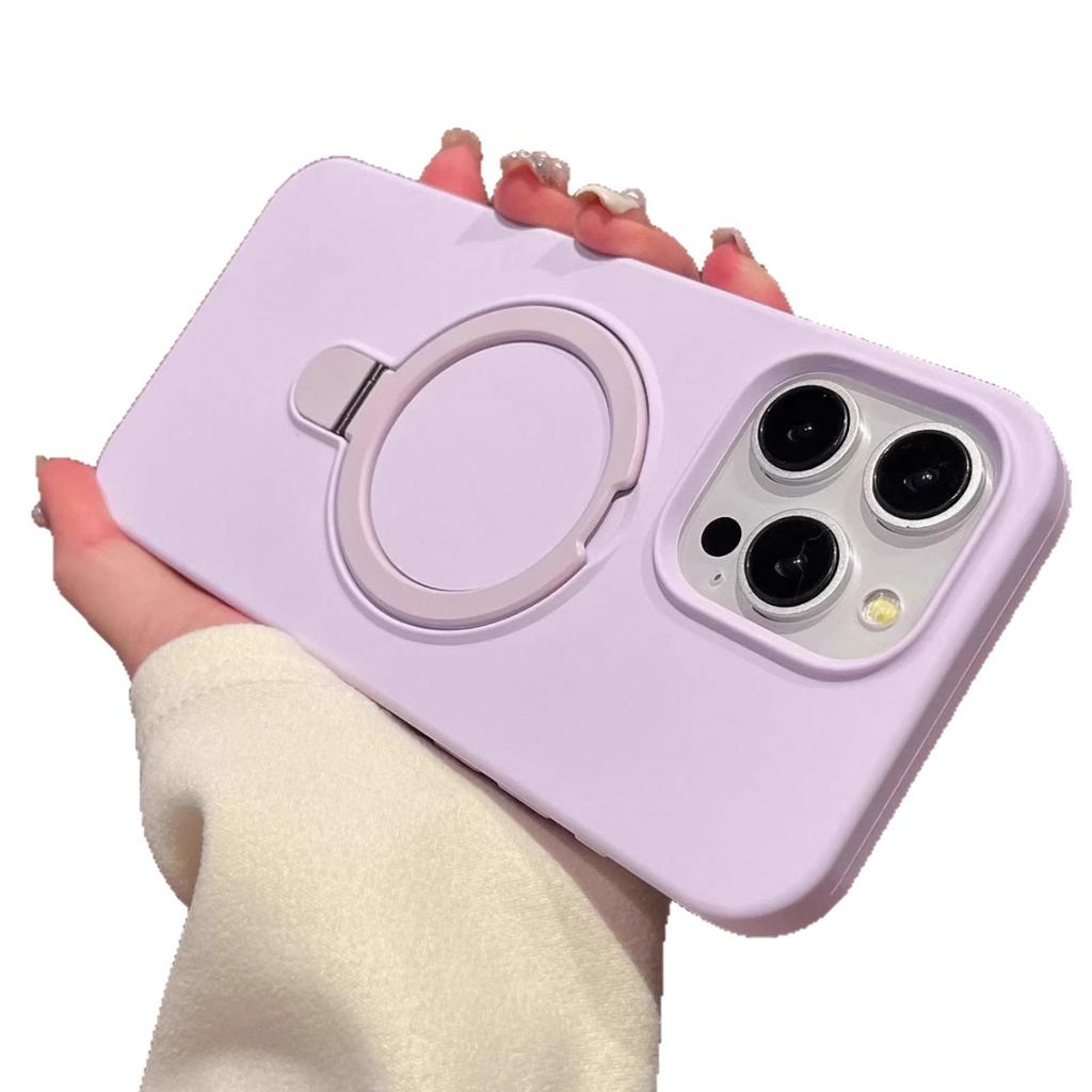 Applicable to iPhone17Promax mobile phone case, liquid silicone, Apple 15 magnetic bracket, all-inclusive anti-drop protective case.