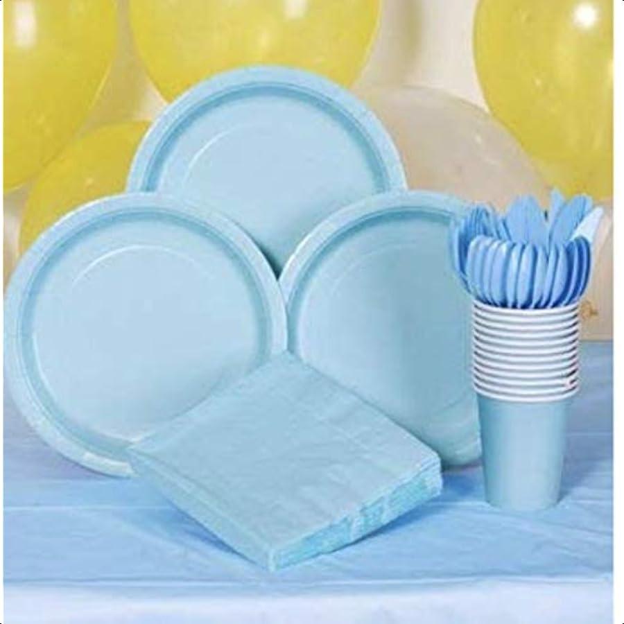 

Plastic Utensils 48ct. Packs 16 Forks 16 Spoons and 16 Knives (Light Blue Plastic Utensils 48 Ct. Packs) United States