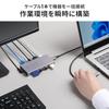 Sanwa Supply 10-in-1 USB-C Docking Station 4K 60Hz HDMI PD90W USB-CVDK22