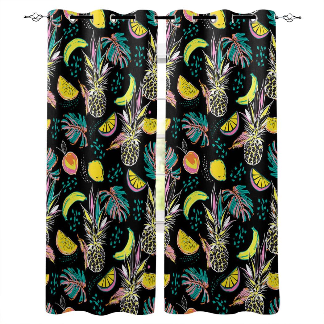 Банановые листья и бананы Домашний декор Оконные шторы Спальня Кухня Шторы Панельные — фото 12