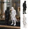3D Printed Medieval Knight Sentinel Statue, Dark Fantasy Armor Warrior Sculpture, Gothic Tabletop Figurine for Office Home Decor Gift