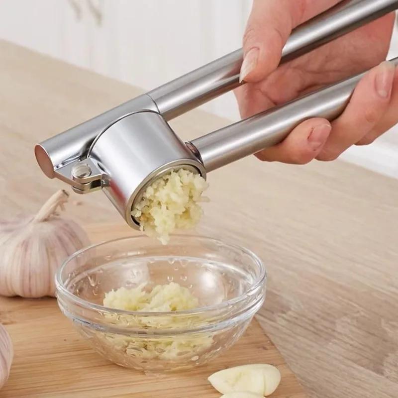 Zinc Alloy Garlic Press Manual Ginger Garlic Press Kitchen Gadgets Garlic Press Vegetable Cutter Vegetable Chopper Kitchen Items