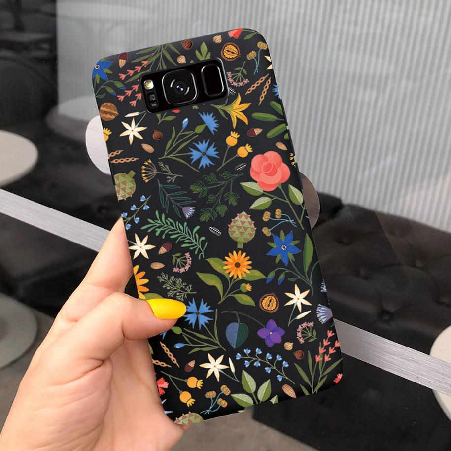 Shockproof Case For Samsung S8 Plus SM-G955F Cover Colorful Daisy Cactus Soft Matte Phone Case For Samsung S8 S 8 S8+ G950F Capa