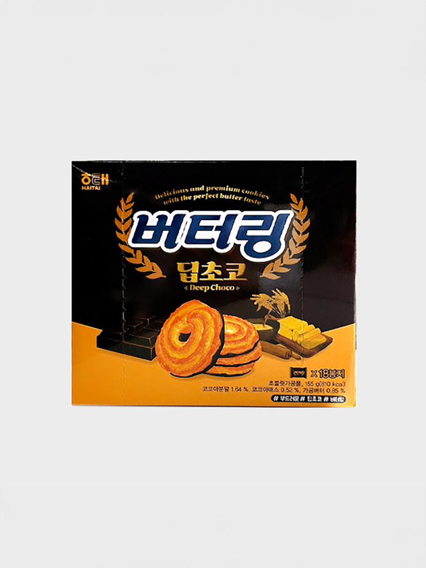 Haitai Butterring Deep Choco Cookies 155g 1ea