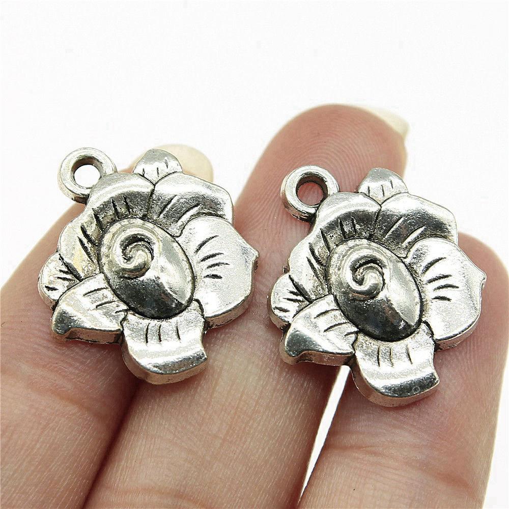 Charms Small Flower Pendants Wedding Jewelry Findings QC116
