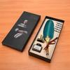 Stylo plume rétro classique de style européen ancien, coffret cadeau avec bouteille d'encre