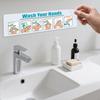 Wash Your Hands Sign Hand Washing Label Bathroom Sticker Handwashing Guide for