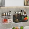 Double Layer Kitchen Storage Rack Wall Mounted Onion Storage Wire Basket  Condiments