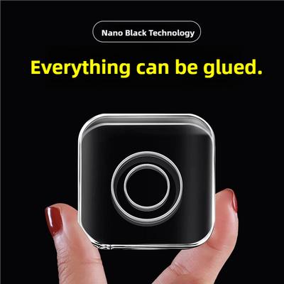 Soporte Universal para Teléfono de Coche con Tecnología Nano Negra - Adhesivo Reutilizable Lavable Organizador de Cables para Salpicadero