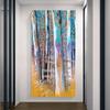 Abstract Birch Forest Canvas Painting Tree Snow Scenery Posters and Prints for Porch Living Room Decoration Cuadros Wall Art