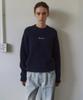 EN OR [Alpaca 59%] Logo Essential Knit Pullover - Navy