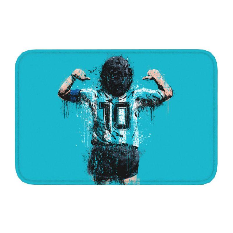 Custom Maradona Doormat Mat Anti-Slip Argentina Soccer Legend 10 Kitchen Bath Garden Rug Carpet 40*60cm