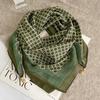Korean-Style Magnetic Buckle Square Scarf: Women's Winter Neck Warmer & Fashionable Pendant Accessory