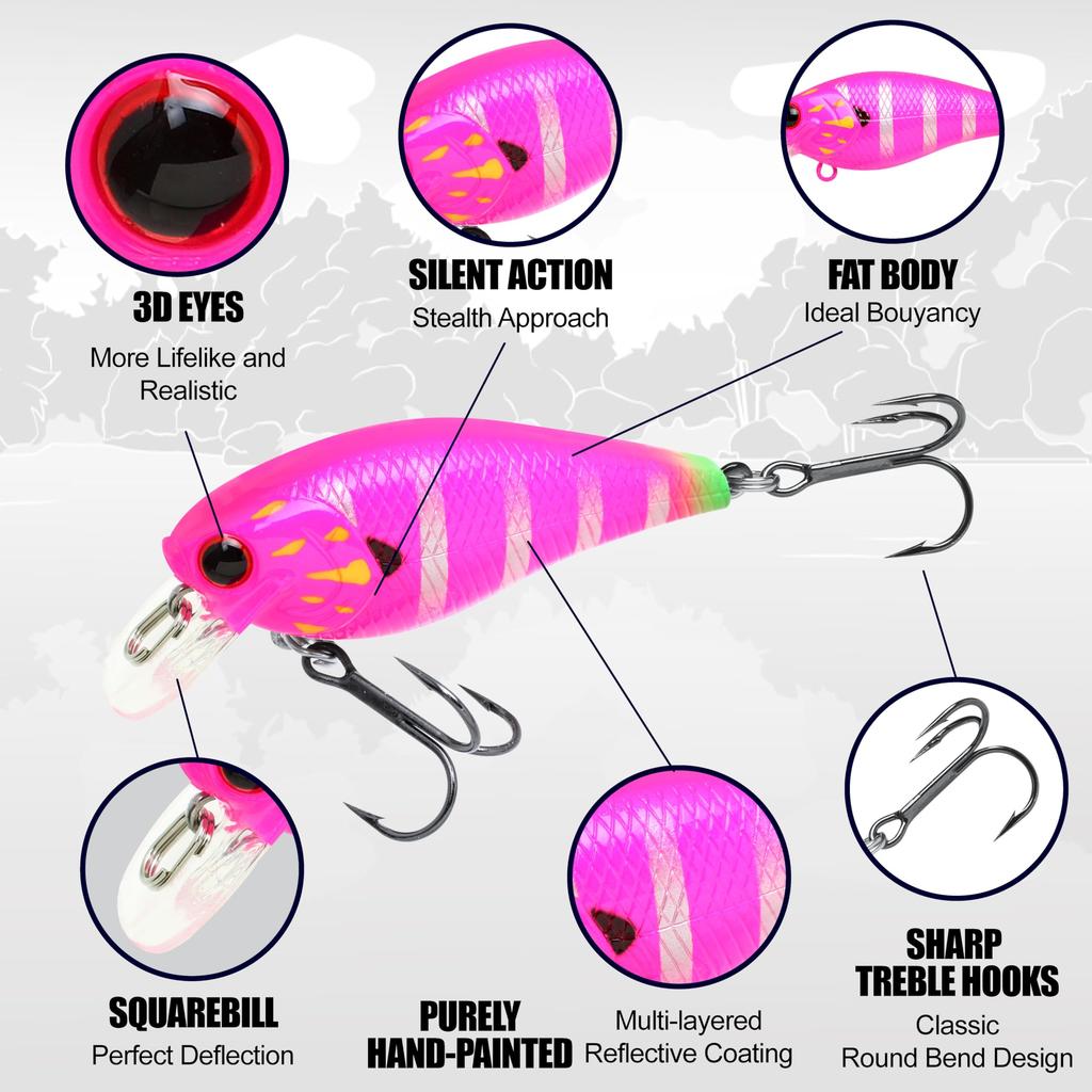 Lucky Craft USA FAT CB BDS Magic US Standard Color Fishing Lure Crankbait Flake Kabuki 1.2 - (175 Gill)