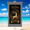 Christmas Printed Beach Towel Soft Quick Dry For Indoor Outdoor Home Use Holiday Gift