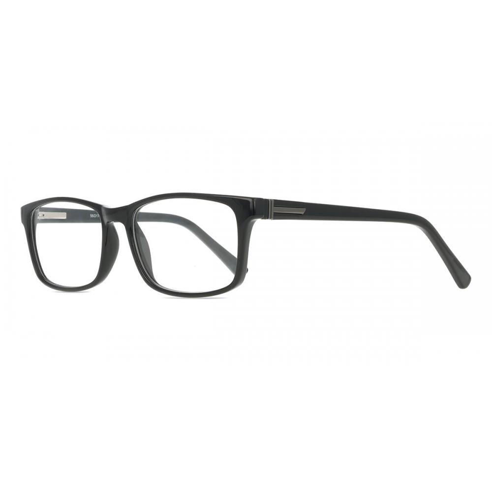 Full Rim Square Shiny Black Smartbuy Collection Sandy Blue Light Block Cp150 Fashion Unisex Eyeglasses