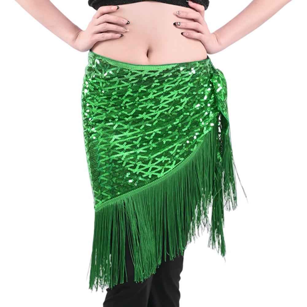 Fashion Tassel Belly Dance Hip Scarf Bohemian Sequins Waist Chain Crochet Dancer Skirt Dance