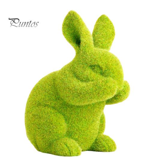 

Статуэтка пасхального кролика, зеленая стайная скульптура кролика, маленькая реалистичная статуэтка кролика, центральный элемент стола для весеннего сада, внутреннего дворика, домашнего декора A