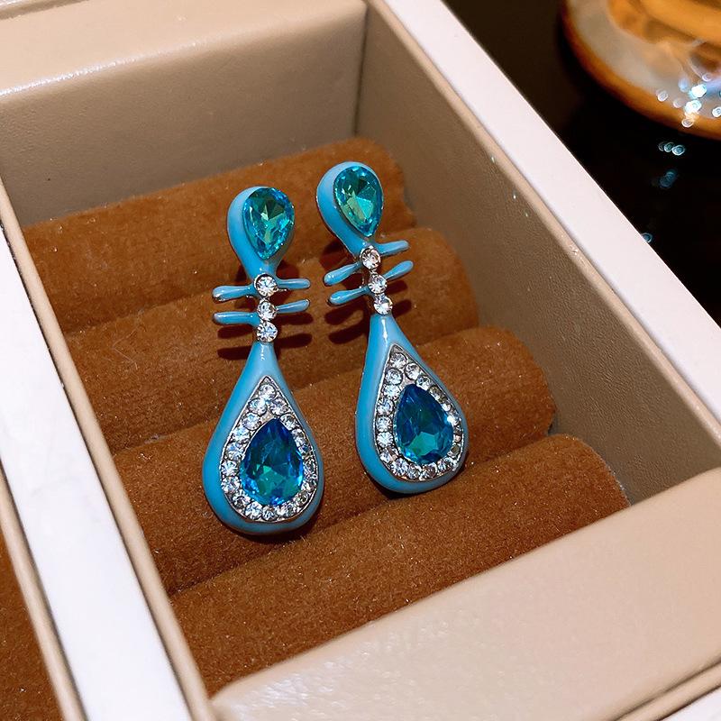 New Chinese Style Oil Drop Butterfly Flower Gourd Pearl Fringed Earrings Retro Ear Hook Light Luxury National Style Earrings Women