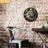 Vintage Sun and Moon Aluminum Metal Art Sign, 2D Circular Wall Decor for Home Bar Cafe