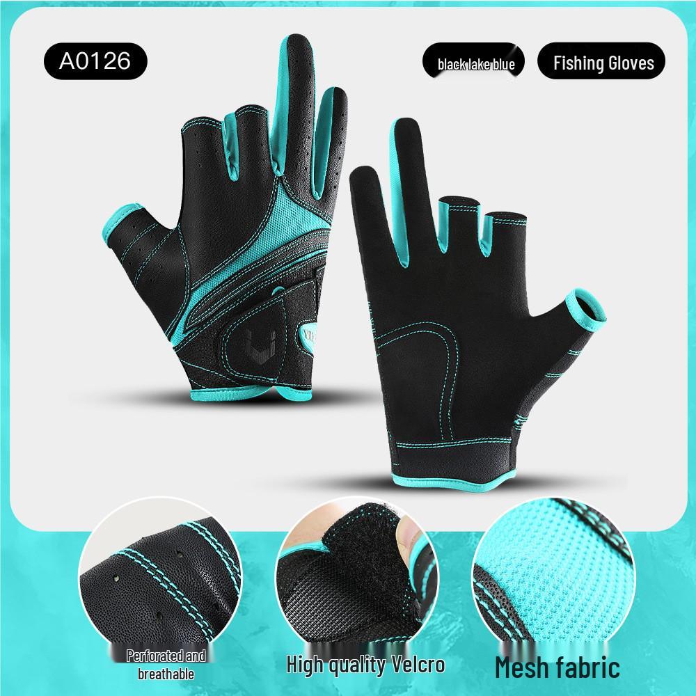 Cycling and Fishing Three-Finger Gloves: Wear-Resistant, Non-Stick, Non-Slip.