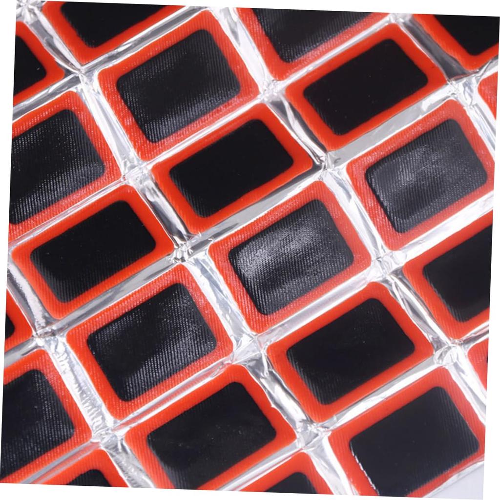 GARVALON 48pcs Tire Patch Pull Patch Bicycle Accessories Bicycle Tire Repair Tool Black